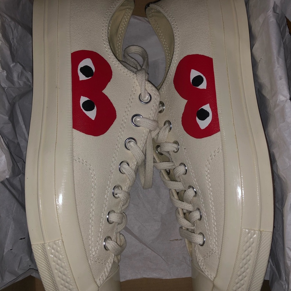 Comme Des Garçon White Converse